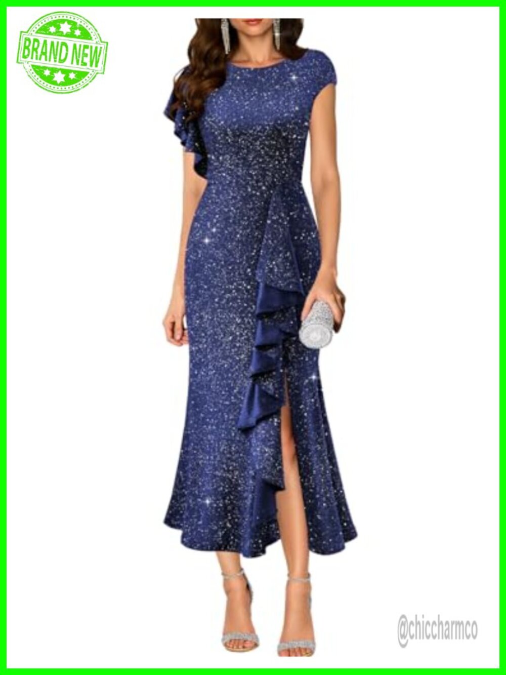 Sequin Sparkly Mermaid Maxi Formal Dress